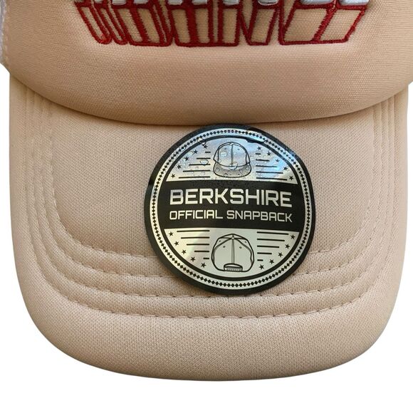Marvel Trucker Hat Cap Baseball Beige Red Embroidered Berkshire Snap Back NWT - Picture 10 of 13